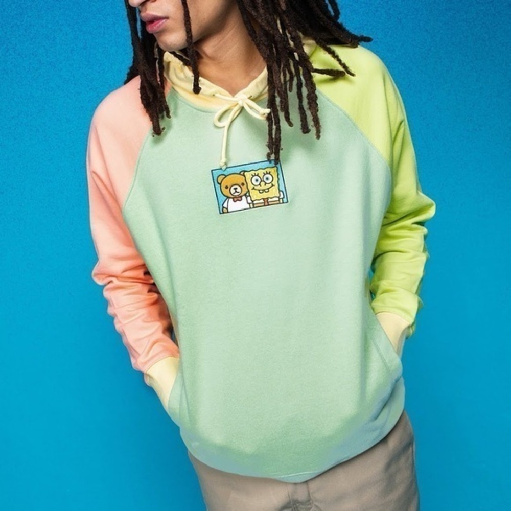 Teddy Fresh x SpongeBob Color Block Limited Edition Hoddie Sz. S